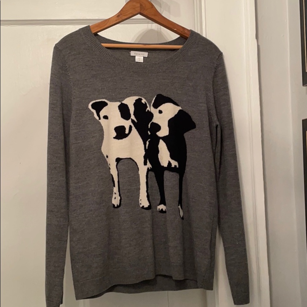 Garnett Hill Dog Graphic Sweater